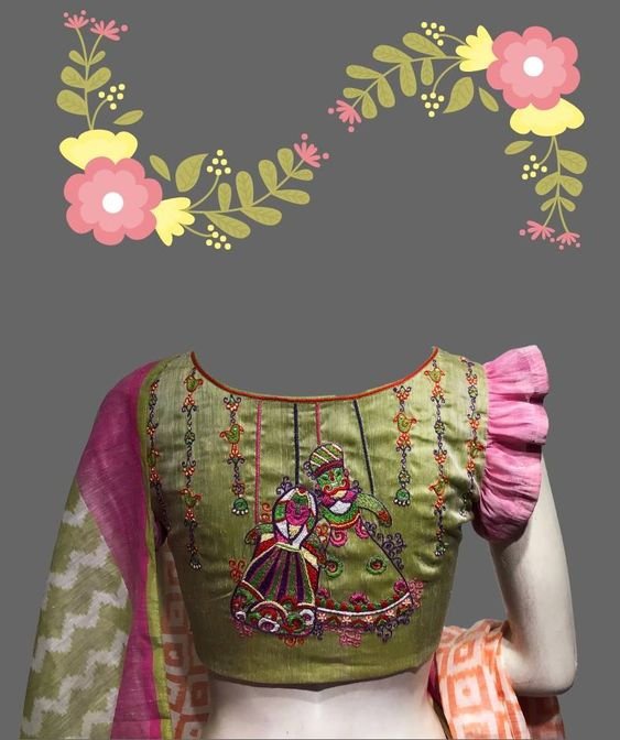 saree blouse neck design 8 1
