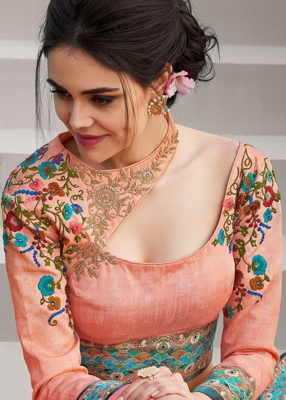 saree blouse neck design 9 1