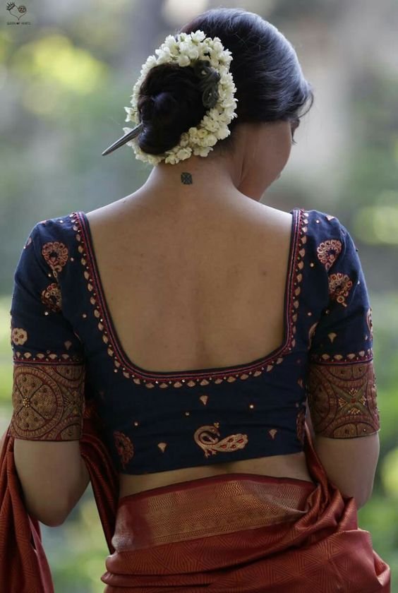 saree blouse neck designs 11