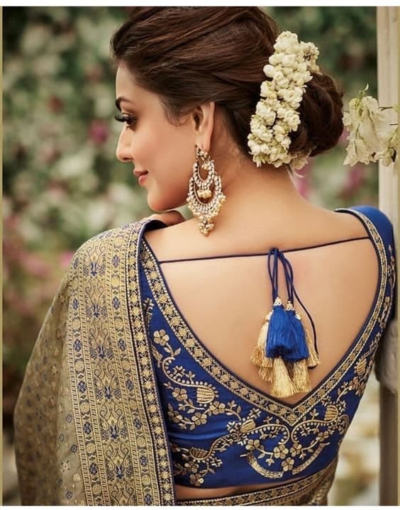 saree blouse neck designs 9