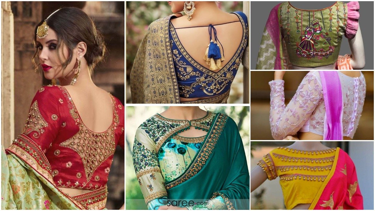 saree blouse neck designs a1