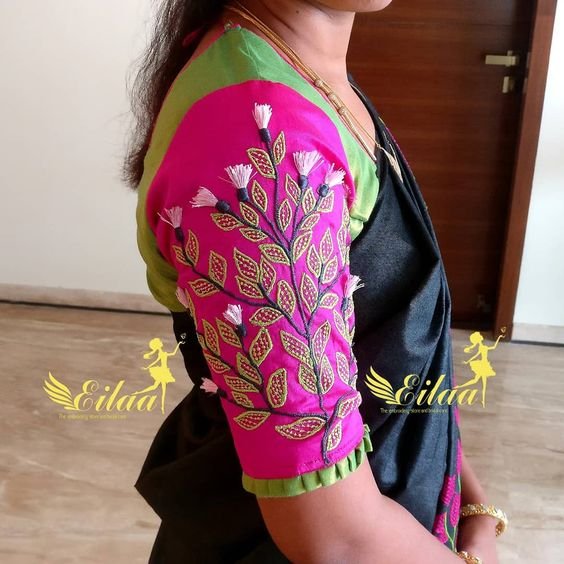 saree blouse sleeve designs 1