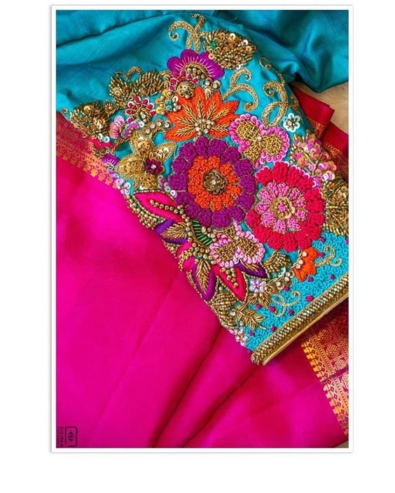 saree blouse sleeve designs 16