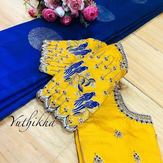 saree blouse sleeve designs 4