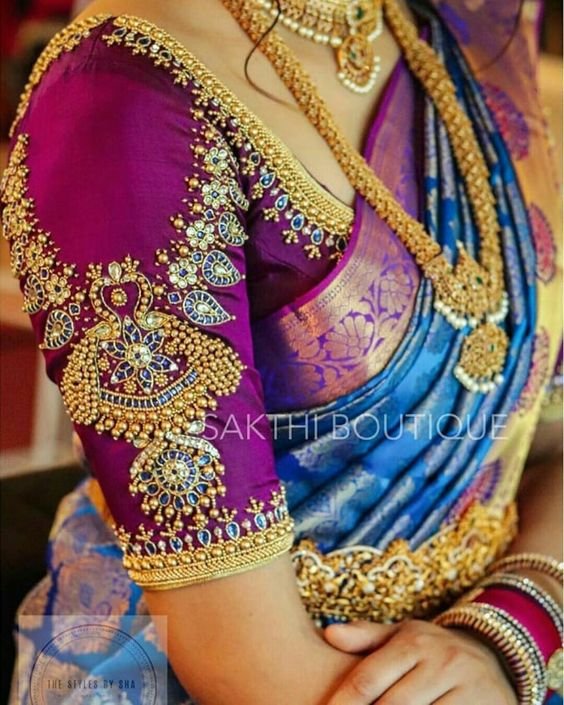 saree blouse sleeve designs 8
