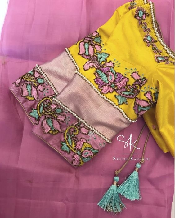 saree blouse sleeve designs 9