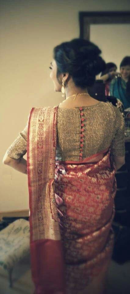 silk saree blouse designs 2