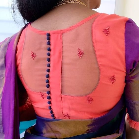 silk saree blouse designs 8