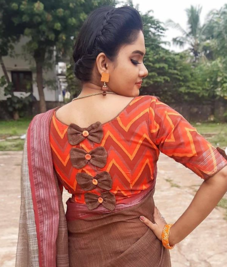 trendy blouse back neck designs 12