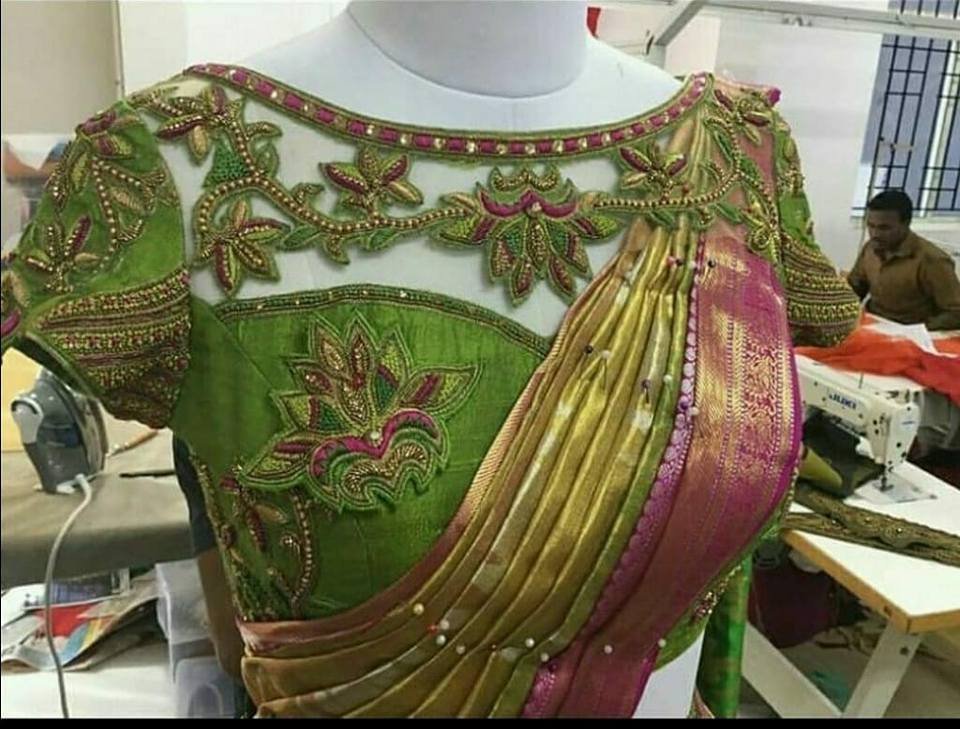 Designer blouse designs 18