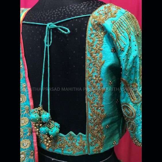 blouse tassels designs 15