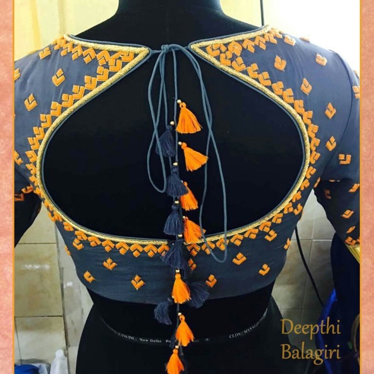 blouse tassels designs 32