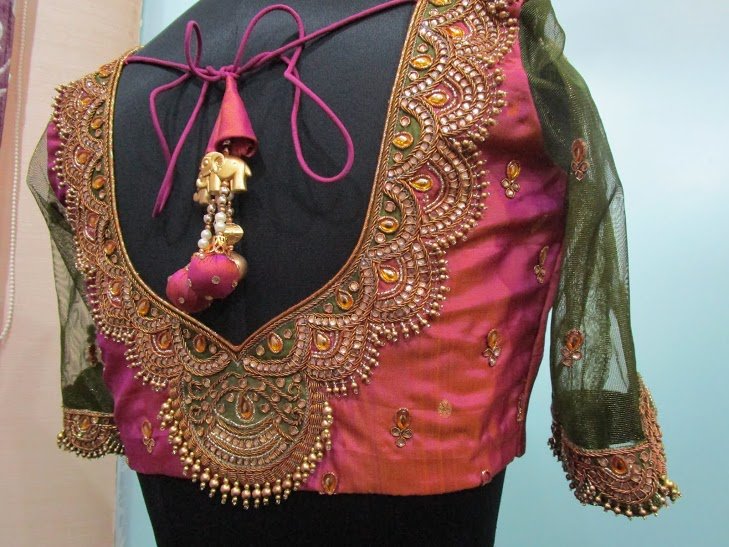 blouse tassels designs 40