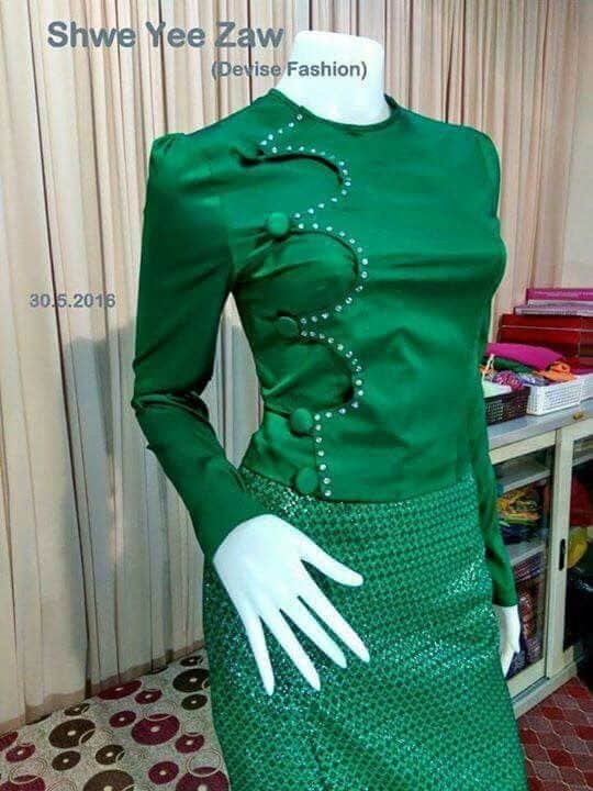 myanmar costume front design 13