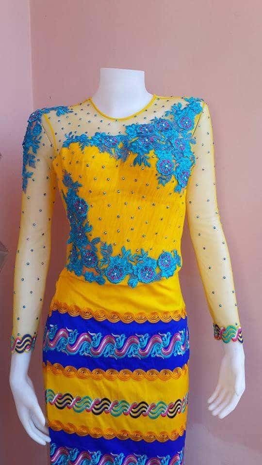 myanmar costume front design 22