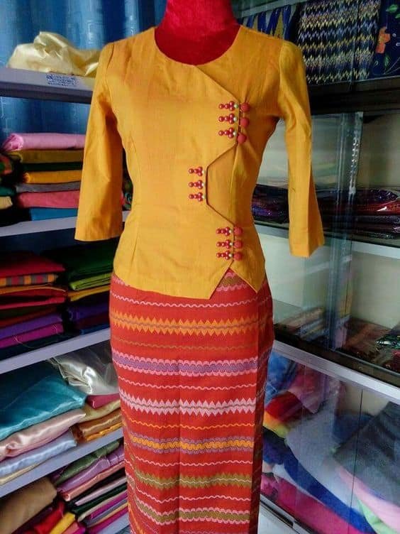 myanmar costume front design 33