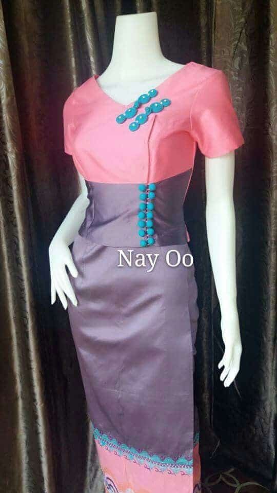 myanmar costume front design 40