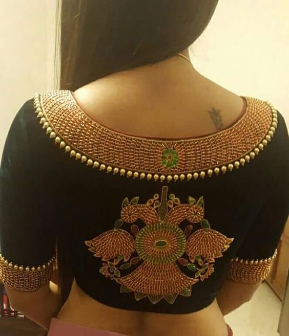 saree blouse back neck designs 14 2