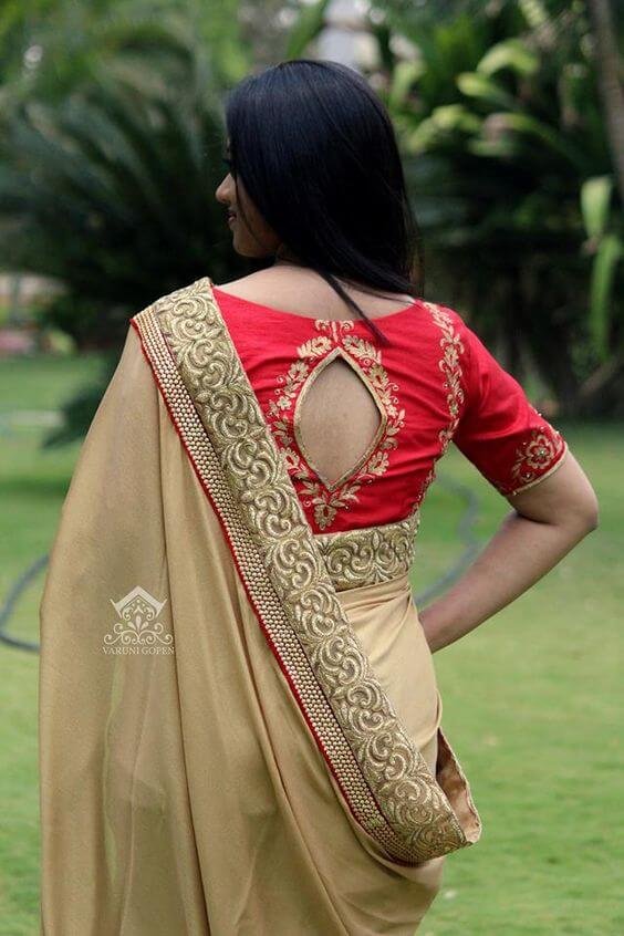saree blouse back neck designs 15 1