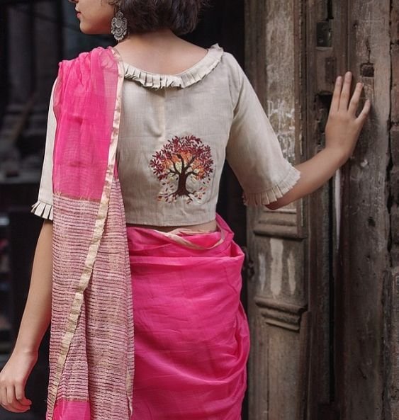 saree blouse back neck designs 19 2