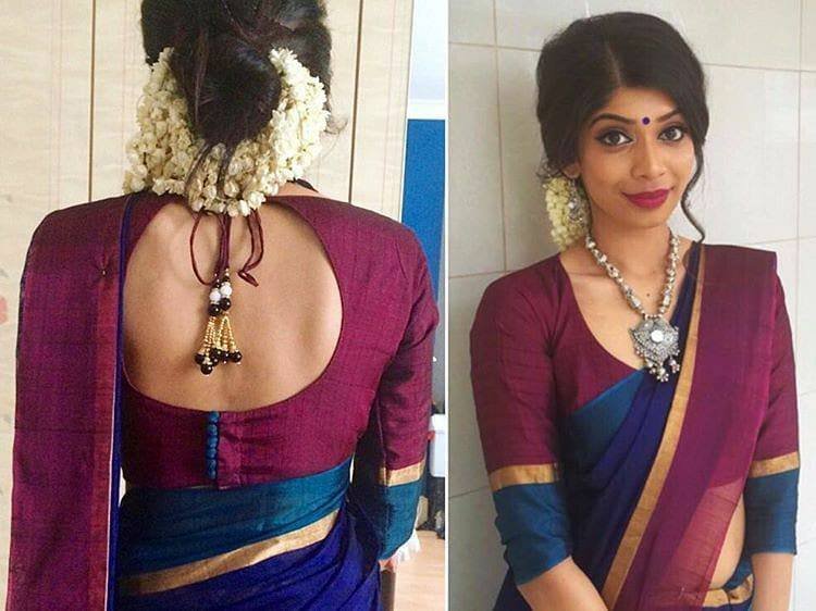 saree blouse back neck designs 3 2