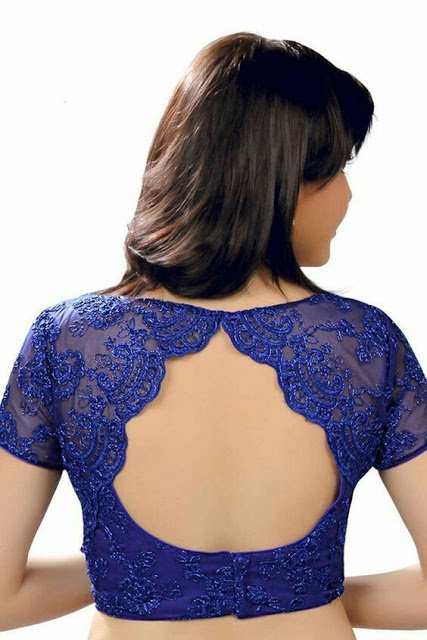 saree blouse back neck designs 6