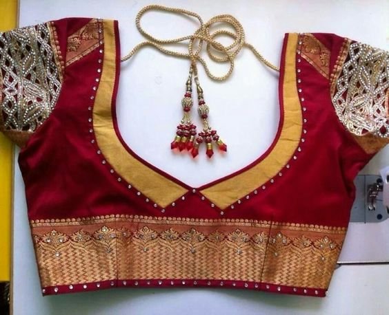 saree blouse back neck designs 9 1