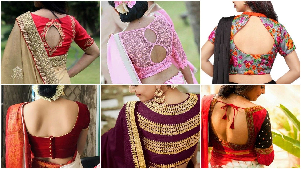 saree blouse back neck designs a1 2
