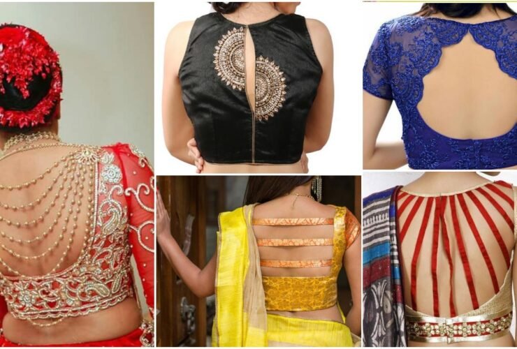 saree blouse back neck designs a1
