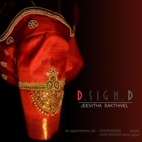 saree blouse sleeve designs 14