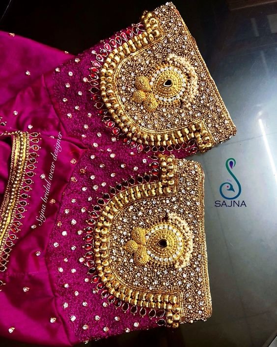 saree blouse sleeve designs 15