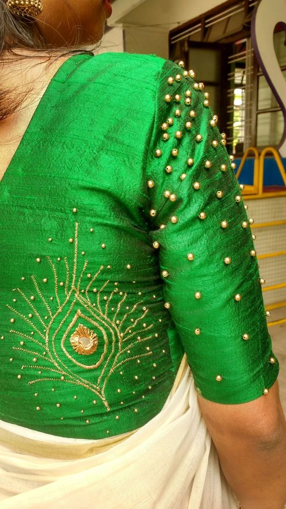 saree blouse sleeve designs 16