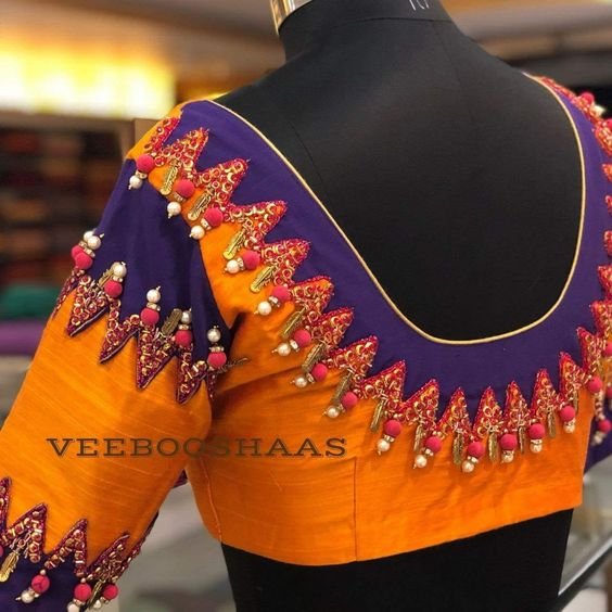 saree blouse sleeve designs 27