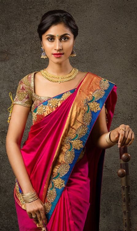 silk saree blouse designs 1