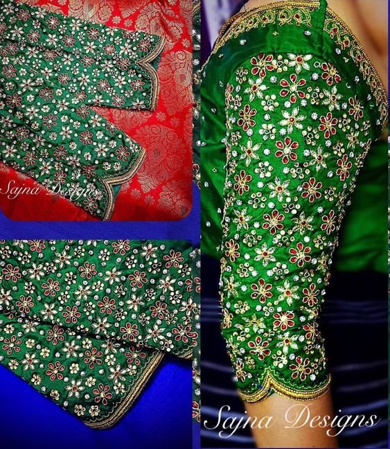 silk saree blouse designs 10 2