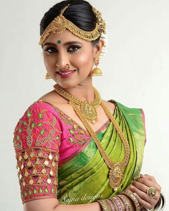 silk saree blouse designs 19 1