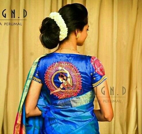 silk saree blouse designs 25