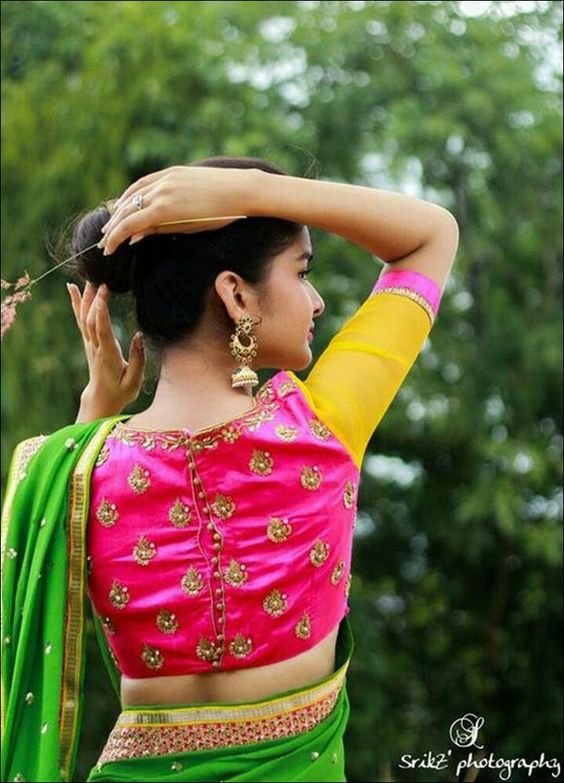 silk saree blouse designs 4 1