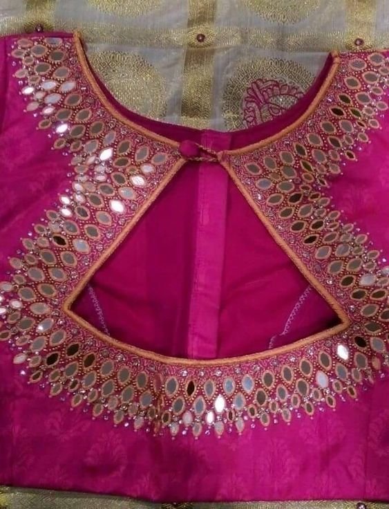 silk saree blouse designs 9 2