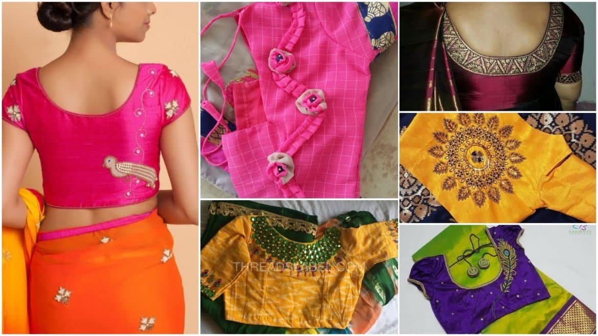 silk saree blouses a1