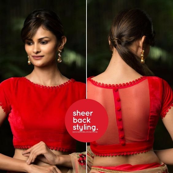 trendy saree blouse designs 15