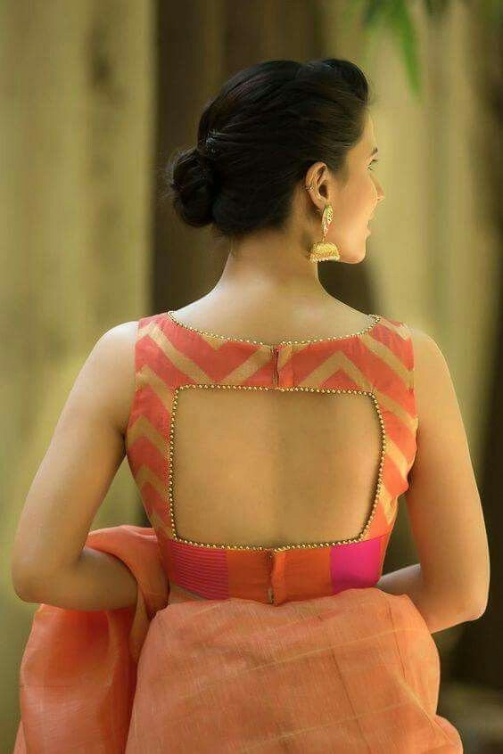 trendy saree blouse designs 16