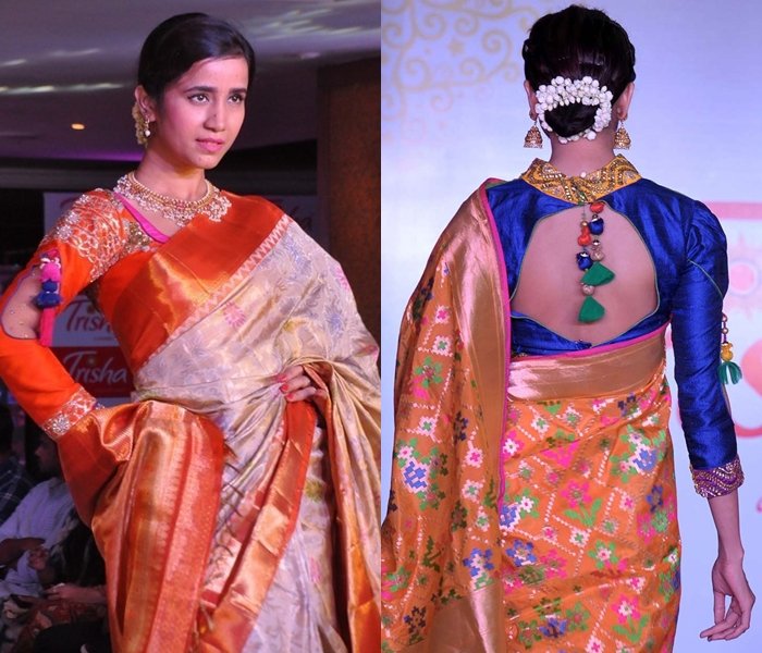 trendy saree blouse designs 18