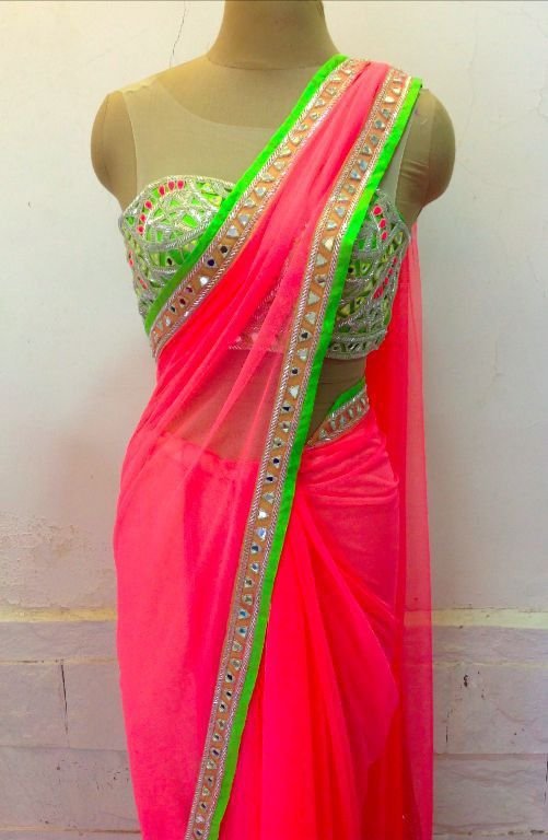 trendy saree blouse designs 4