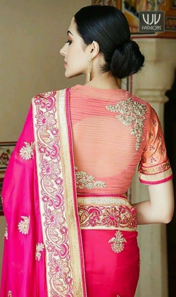 wedding blouse design for silk saree 14