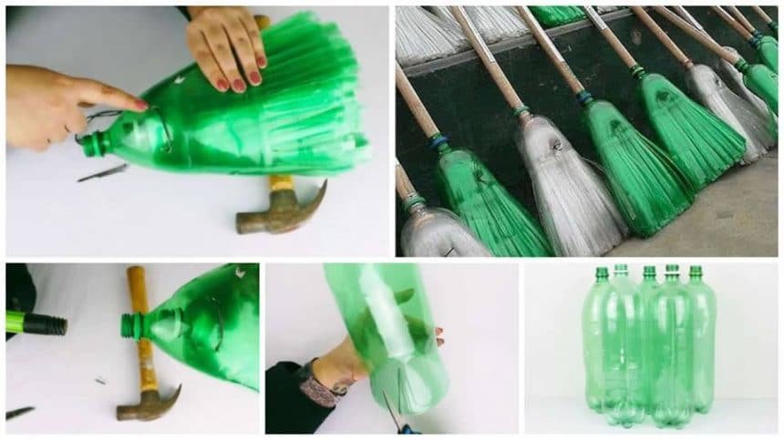 broom from plastic bottles a1