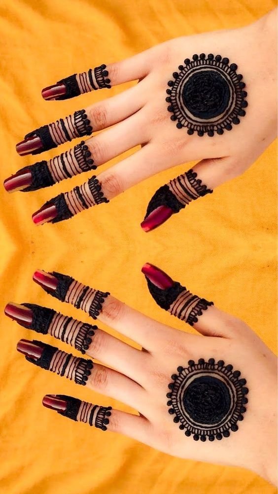 finger mehndi designs 12 1