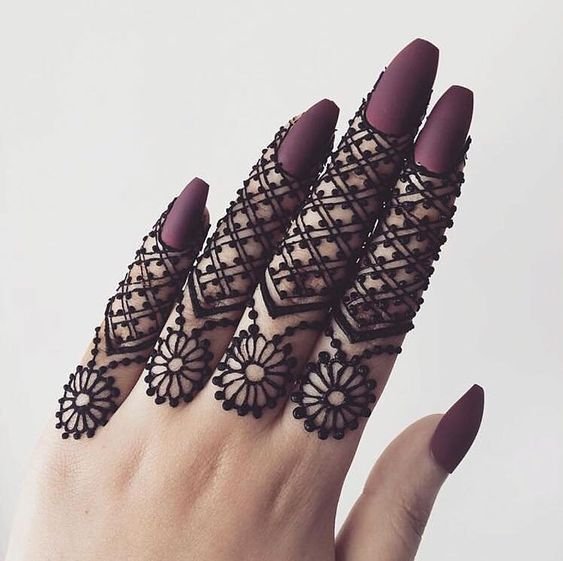 finger mehndi designs 6