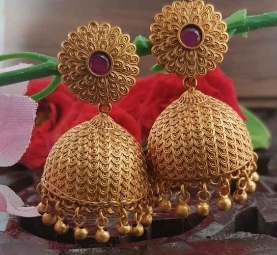 gold jhumka design 13