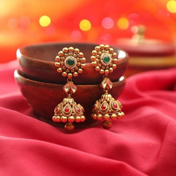 gold jhumka design 6